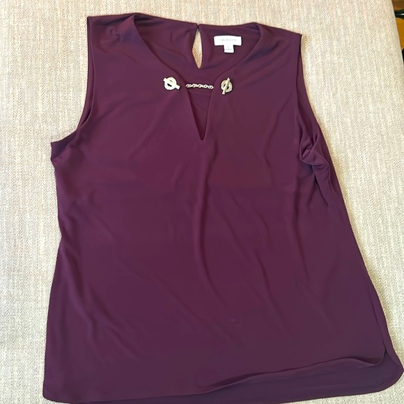 Ladies XL plum colored sleeveless top.  Calvin Klein - Picture 1 of 4